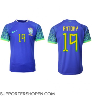 Brasilien Antony #19 Borta Matchtröja VM 2022 Kortärmad